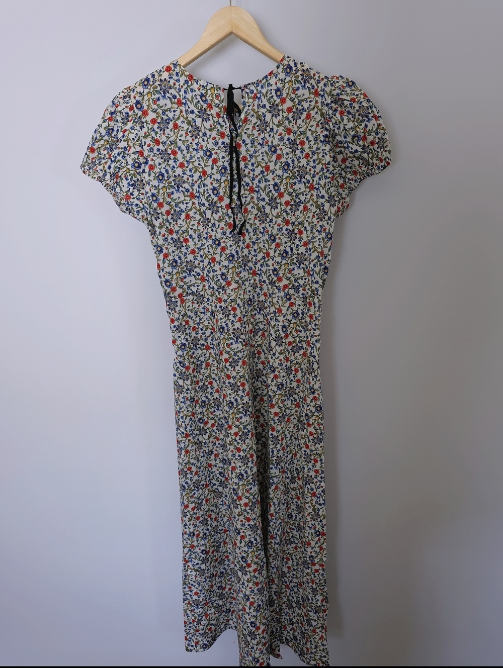 Doen Rhodia Romantic Floral Organic Cotton Midi Dress Size Medium Cottagecore - Picture 12 of 15